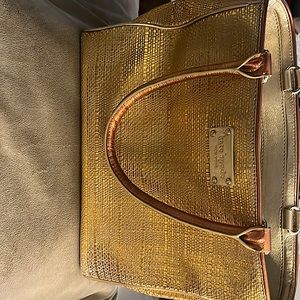 Kate Spade New York Gold and Bronze Metallic Handbag